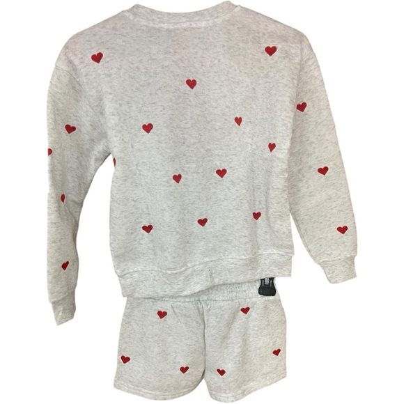 Violet Skye Girls’ Matching PJ Pajama Set Gray Red - Picture 2 of 5